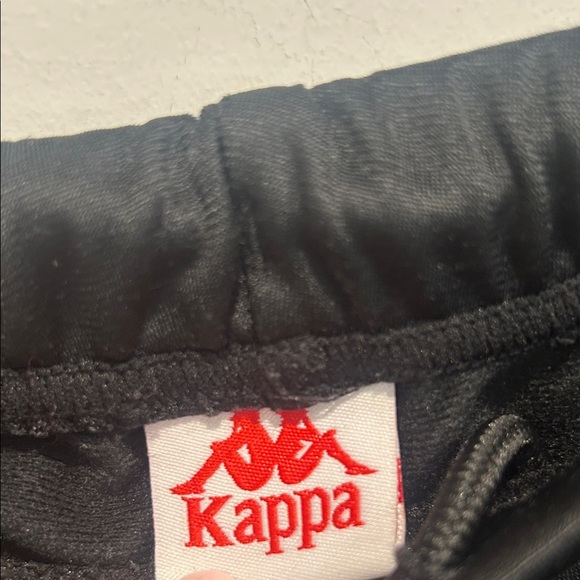 Kappa Black Track Pants with pink Trim and logo down side small women’s jogger - Picture 2 of 7